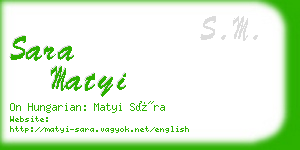 sara matyi business card